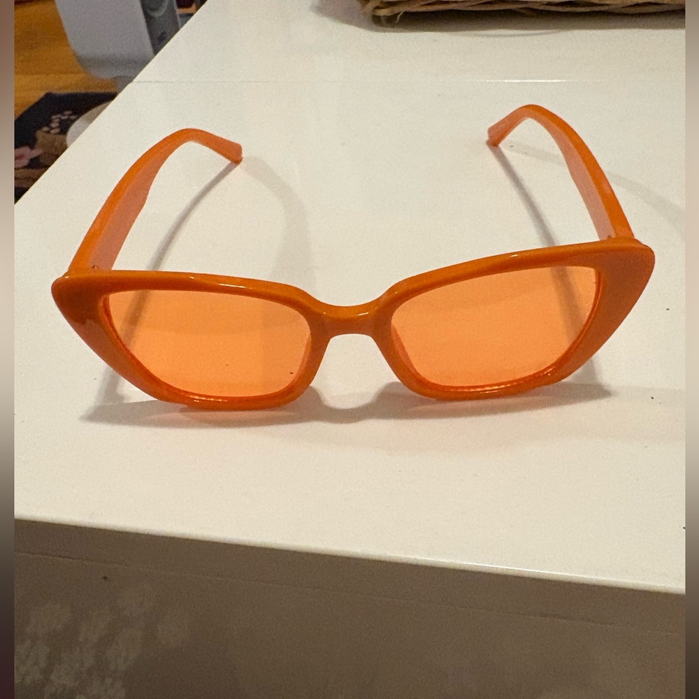 Anthropologie Monochrome Cat-Eye Sunglasses in Orange